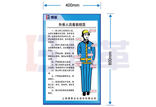 承包商、訪客著裝規(guī)范標(biāo)識(shí)牌