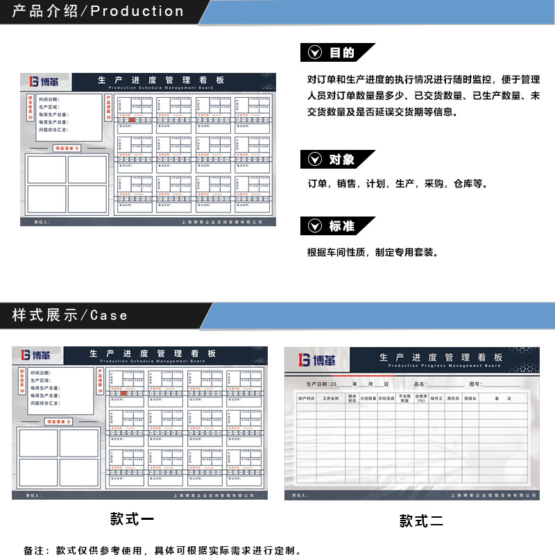 生產(chǎn)進(jìn)度管理看板
