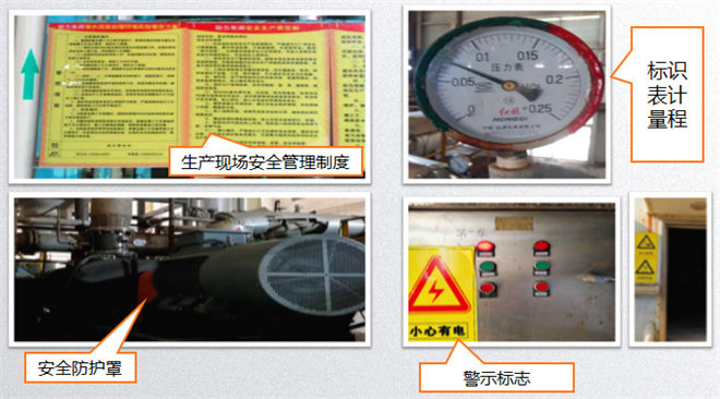 安全區(qū)域顏色區(qū)分、安全警示標(biāo)識