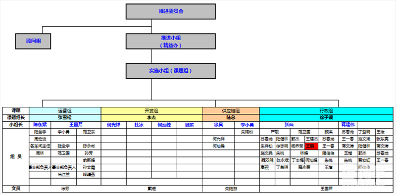 CIP項目組組織架構(gòu)